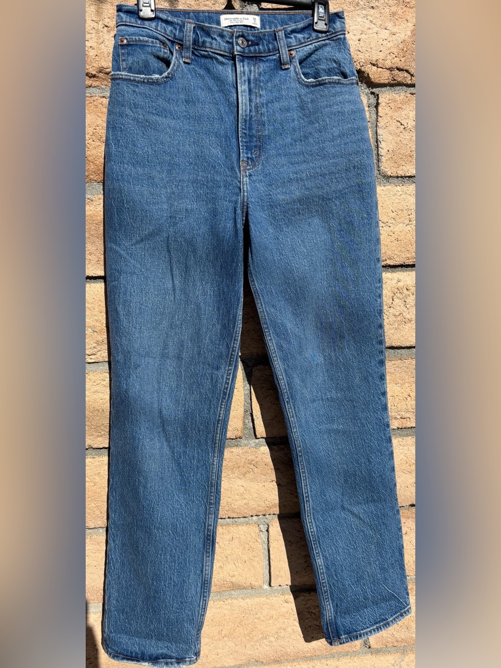 Abercrombie & Fitch Women's Medium Blue Straight-Leg Jeans